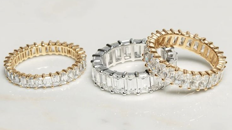 baguette moissanite ring