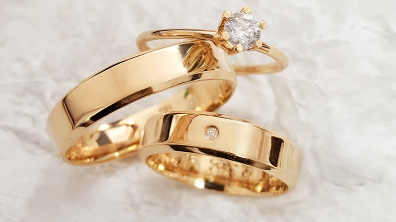 matching engagement and wedding rings