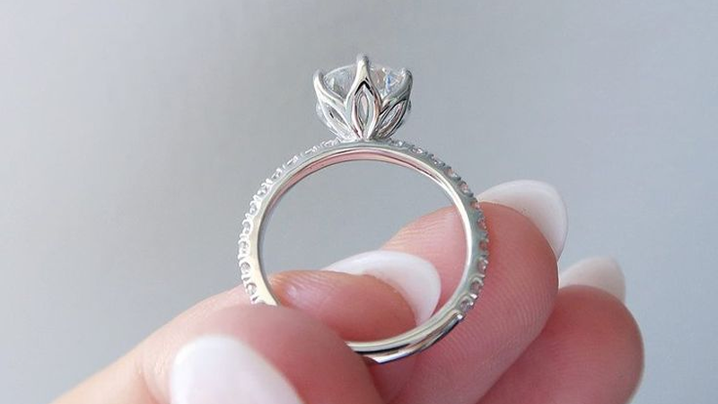 moissanite rings in sterling silver