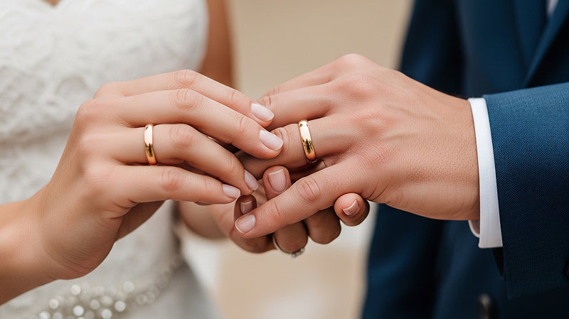 unique matching wedding bands his and hers