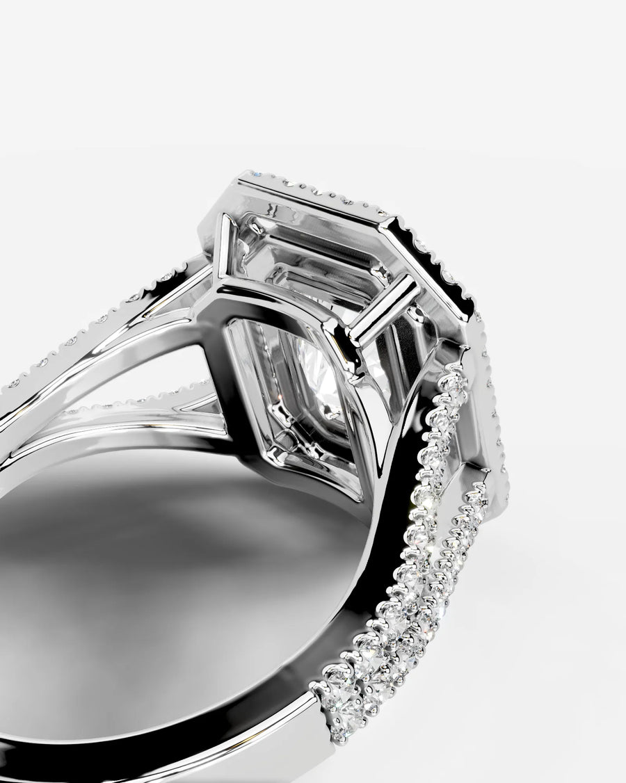 Naomi (Elongated Radiant) 14k White Gold 005