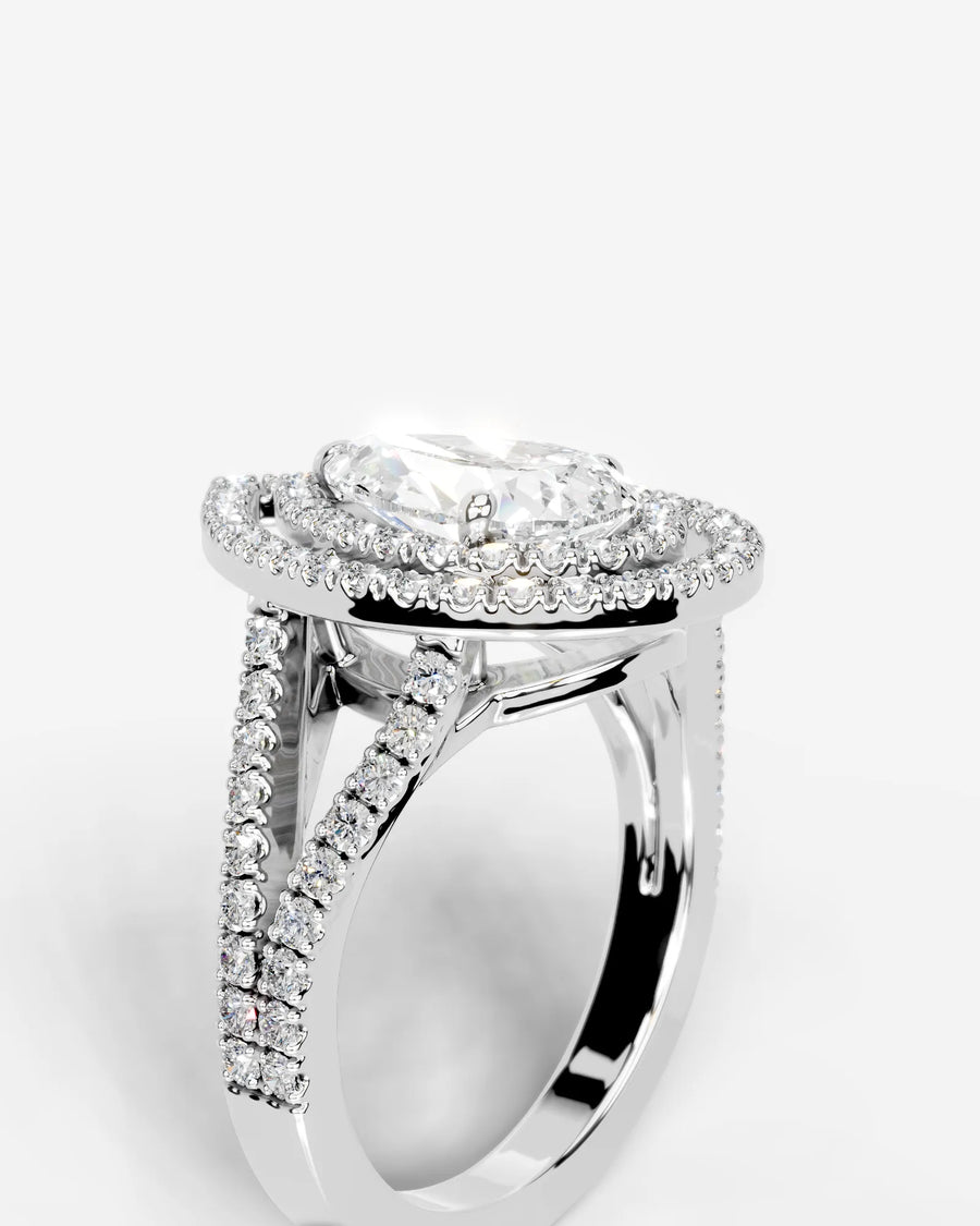 Naomi (Pear) 18k White Gold 003