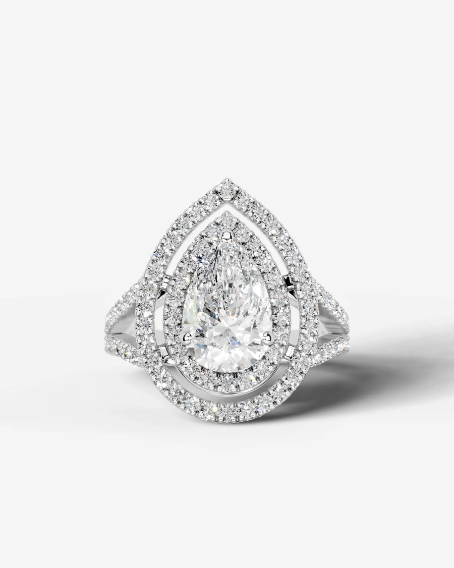 Naomi (Pear) 14k White Gold 001