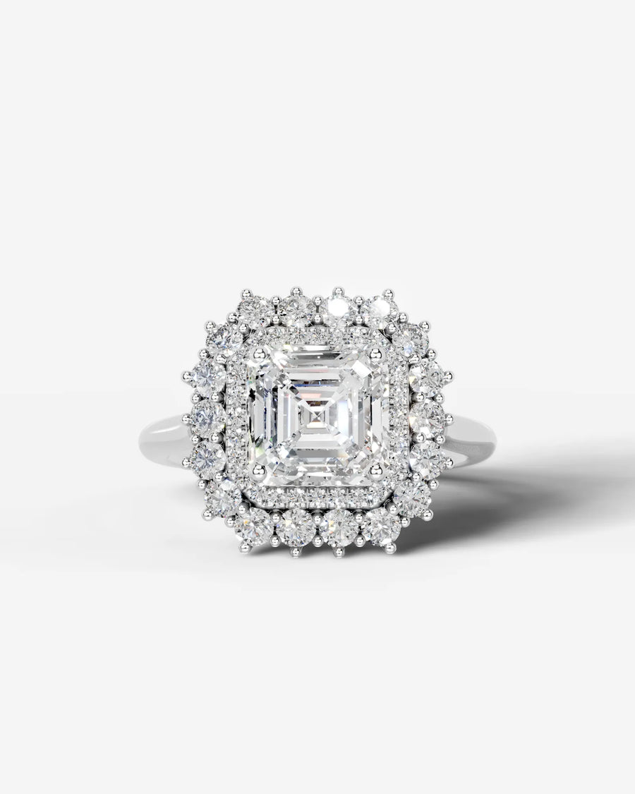 Myaree (Asscher) 18k White Gold 001