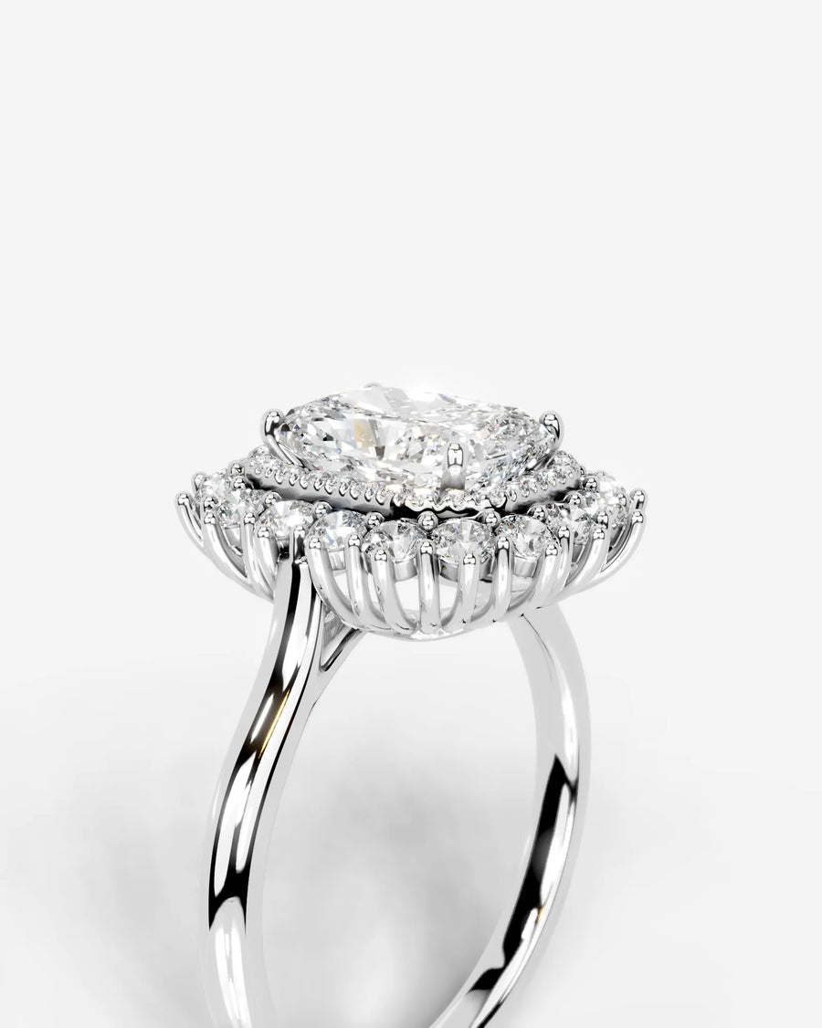 Myaree (Elongated Cushion) 14k White Gold 005