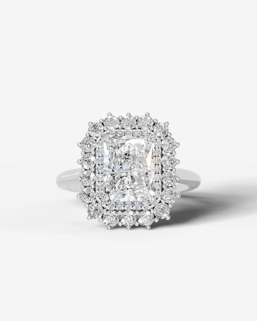 Myaree (Elongated Radiant) 18k White Gold 001