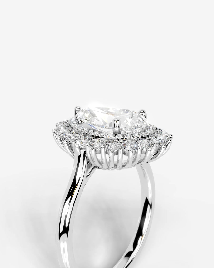 Myaree (Pear) 18k White Gold 005