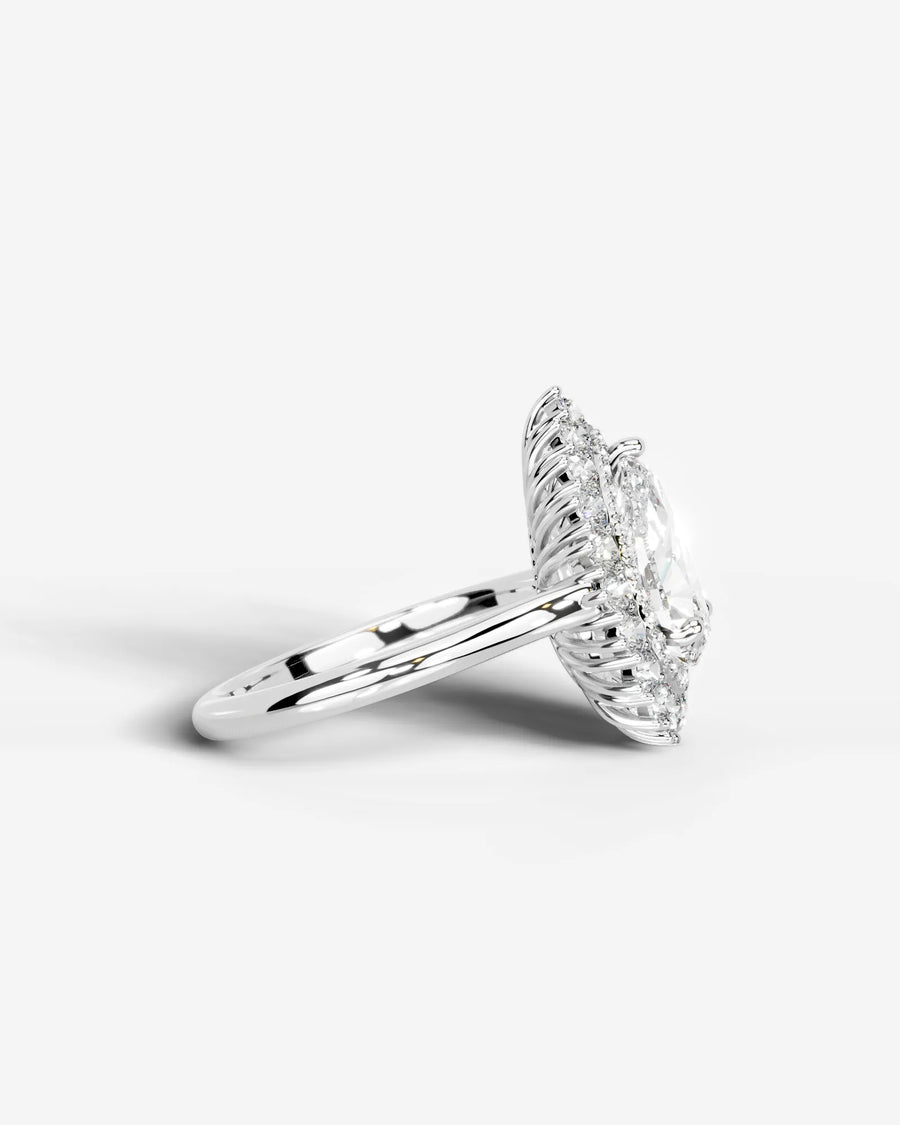 Myaree (Pear) 18k White Gold 003