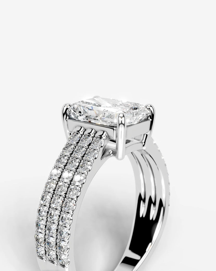 Jillian (Elongated Radiant) 18k White Gold 003