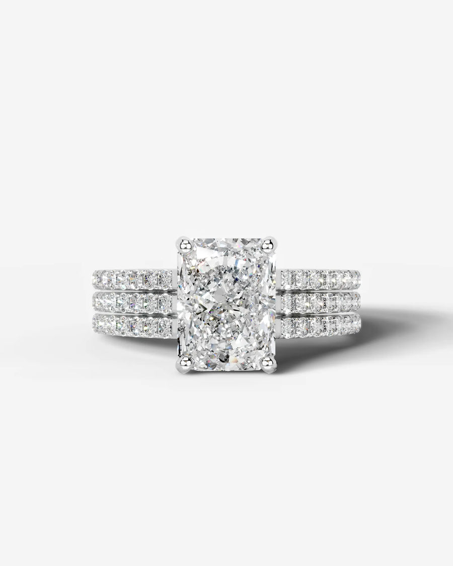 Jillian (Elongated Radiant) 18k White Gold 001