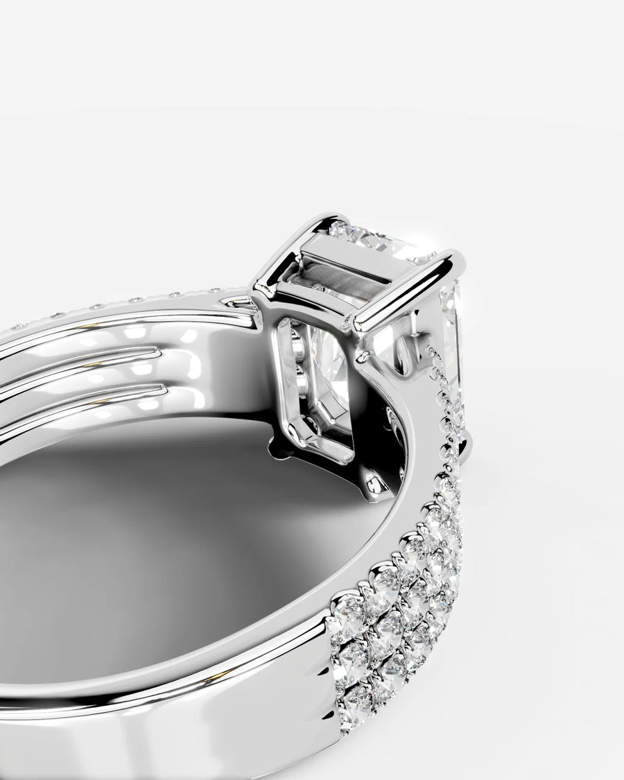 Jillian (Elongated Radiant) 18k White Gold 004