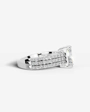 Jillian (Elongated Radiant) 14k White Gold 005