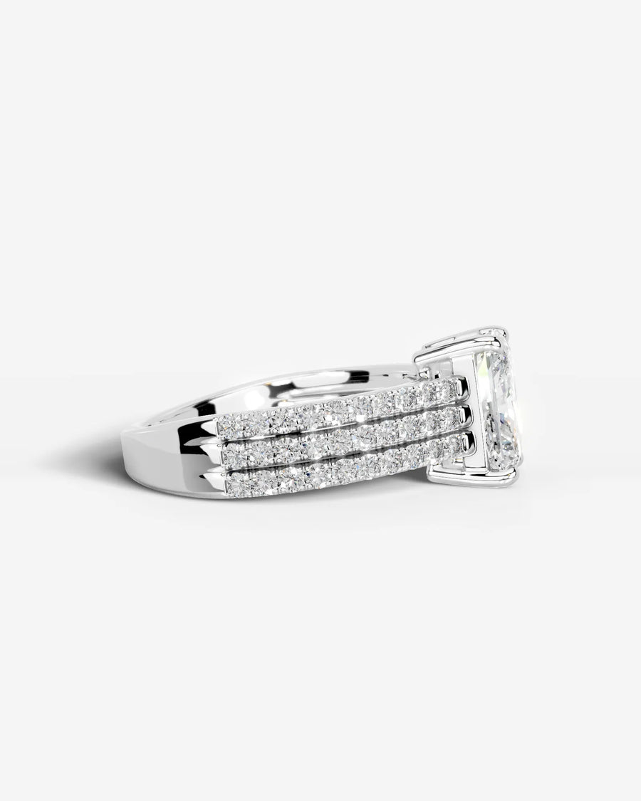 Jillian (Elongated Radiant) 18k White Gold 005