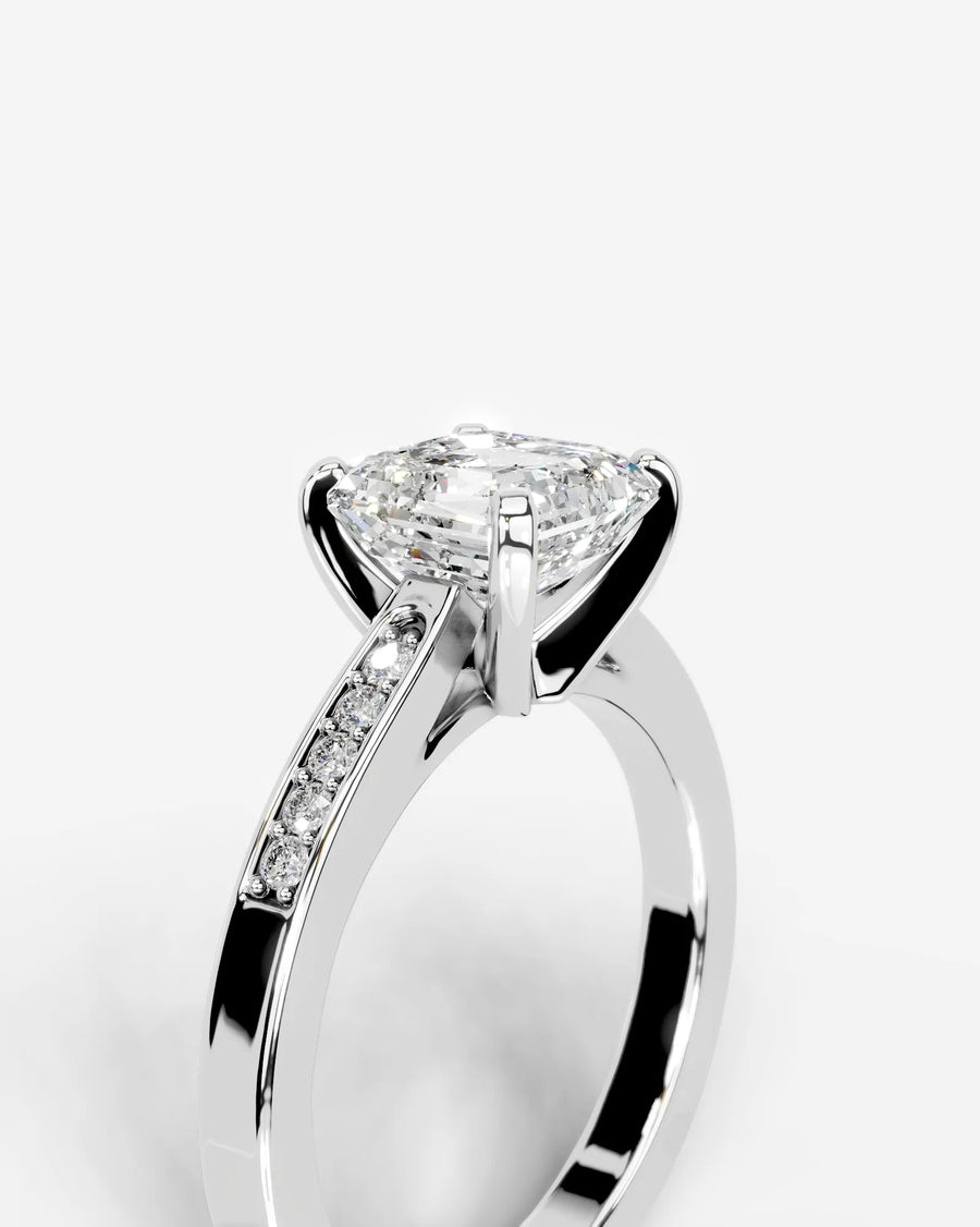 Margaret (Asscher) 14k White Gold 006