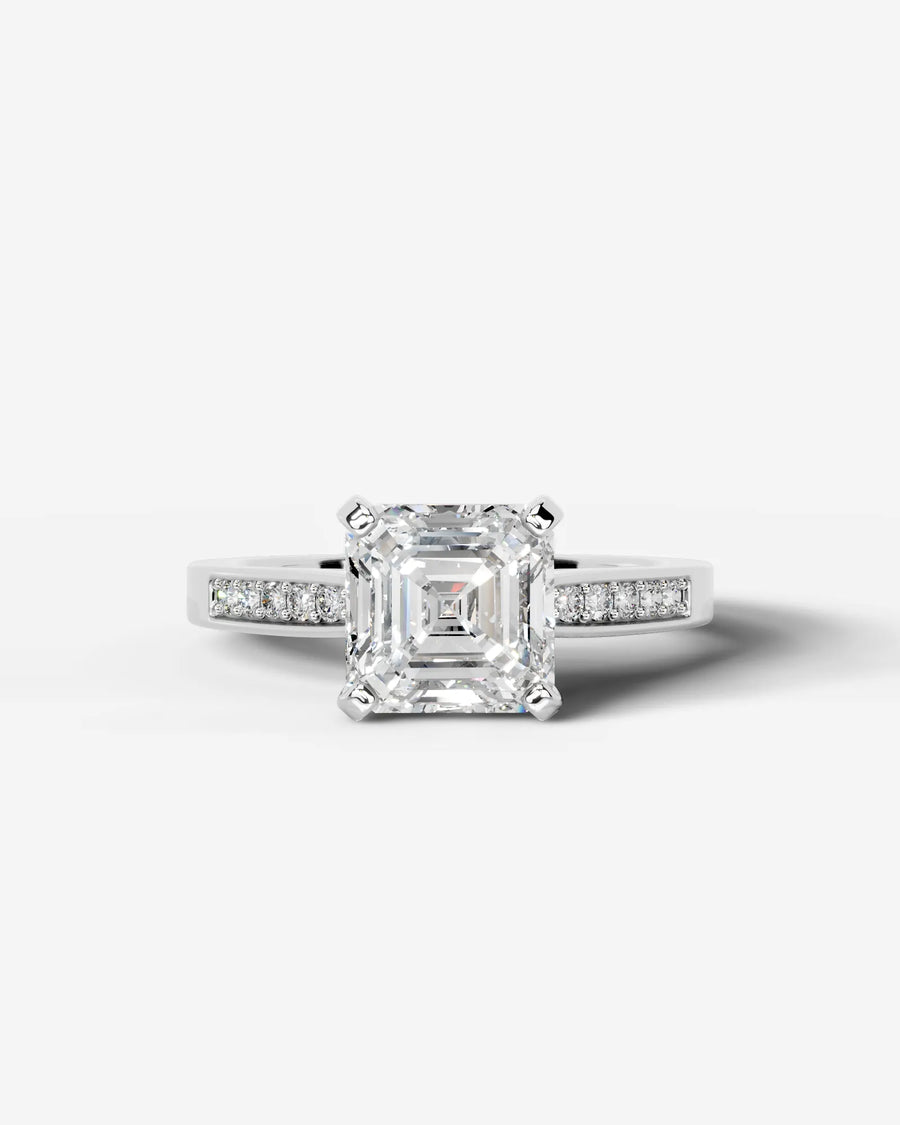 Margaret (Asscher) 14k White Gold 001