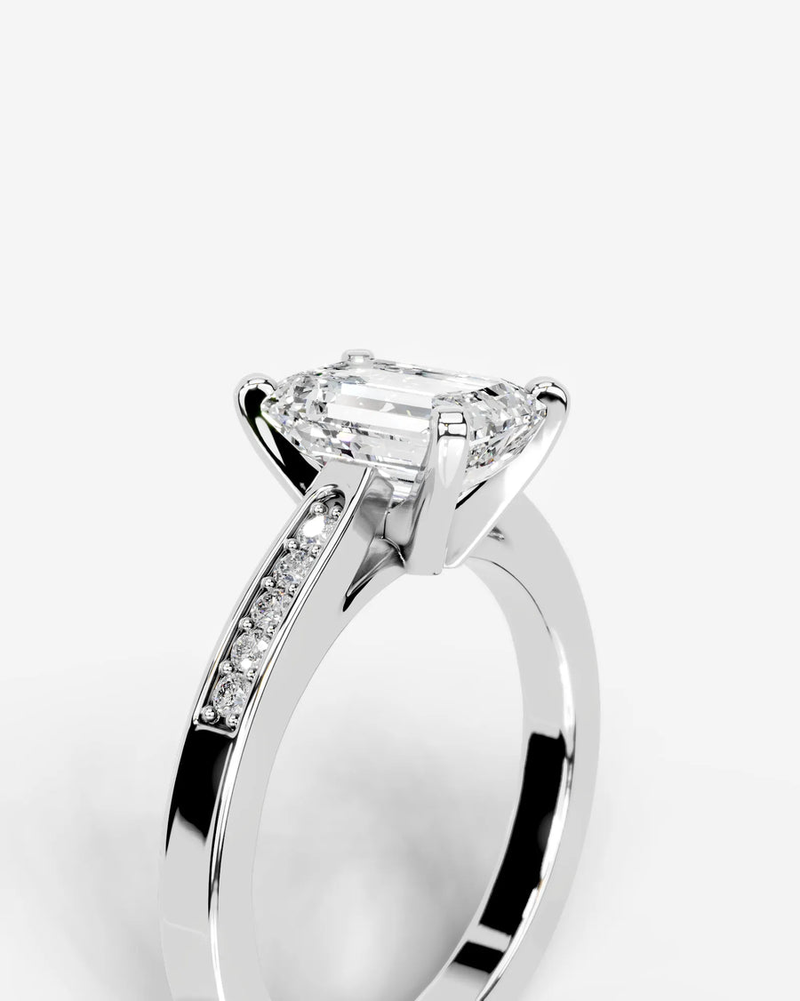 Margaret (Emerald) 18k White Gold 005