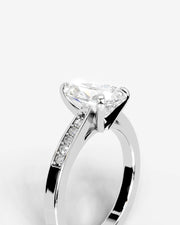 Margaret (Pear) 14k White Gold 005