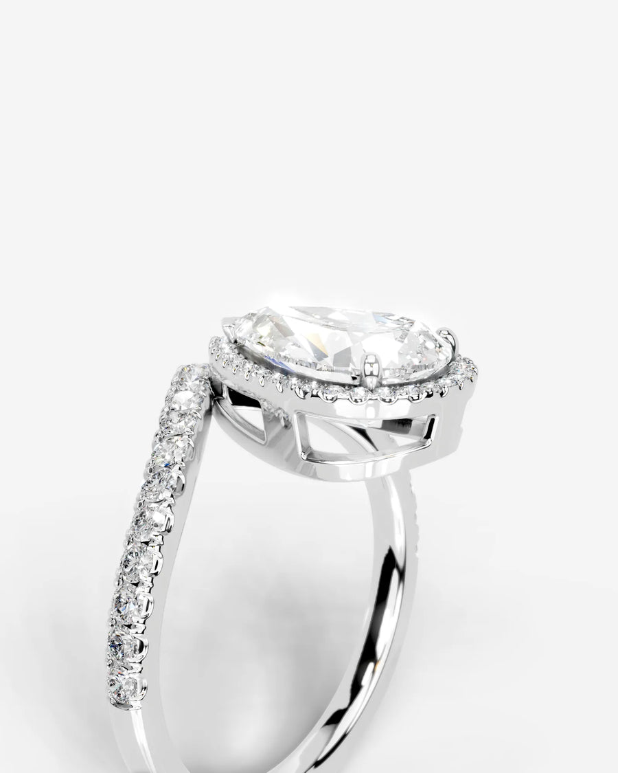 Miranda (Pear) 14k White Gold 003