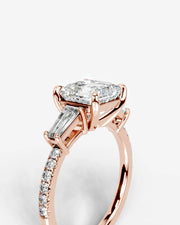 Mun (Asscher) 14k Rose Gold 003
