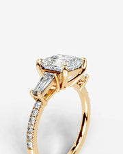 Mun (Asscher) 18k Yellow Gold 003