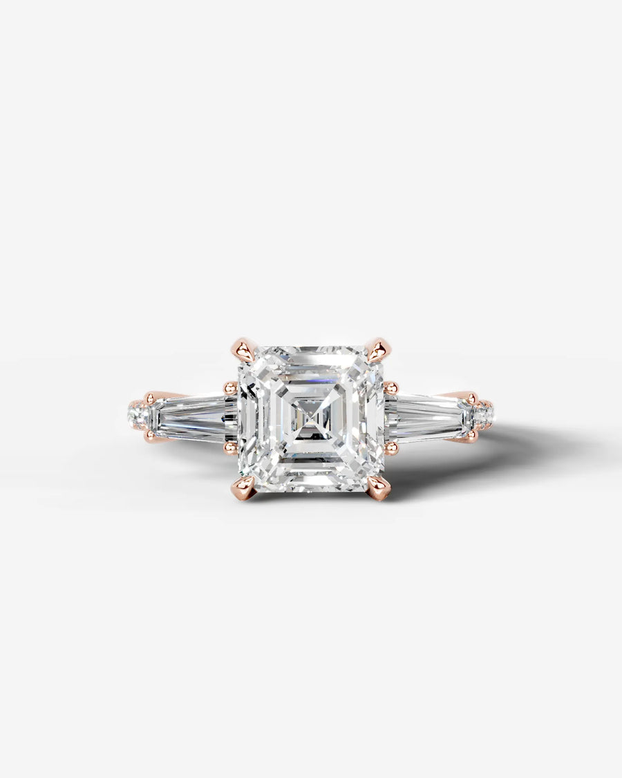 Mun (Asscher) 14k Rose Gold 001