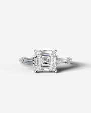 Mun (Asscher) 18k White Gold 001