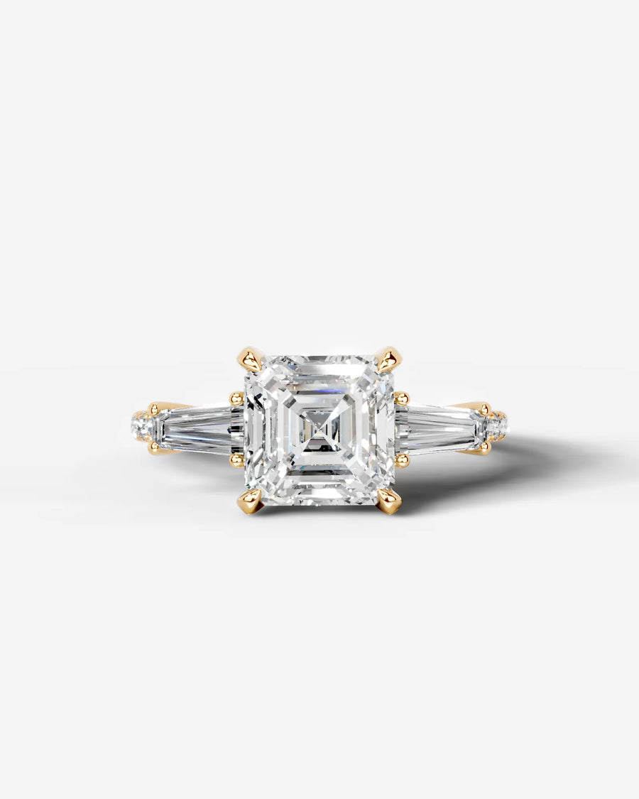 Mun (Asscher) 14k Yellow Gold 001