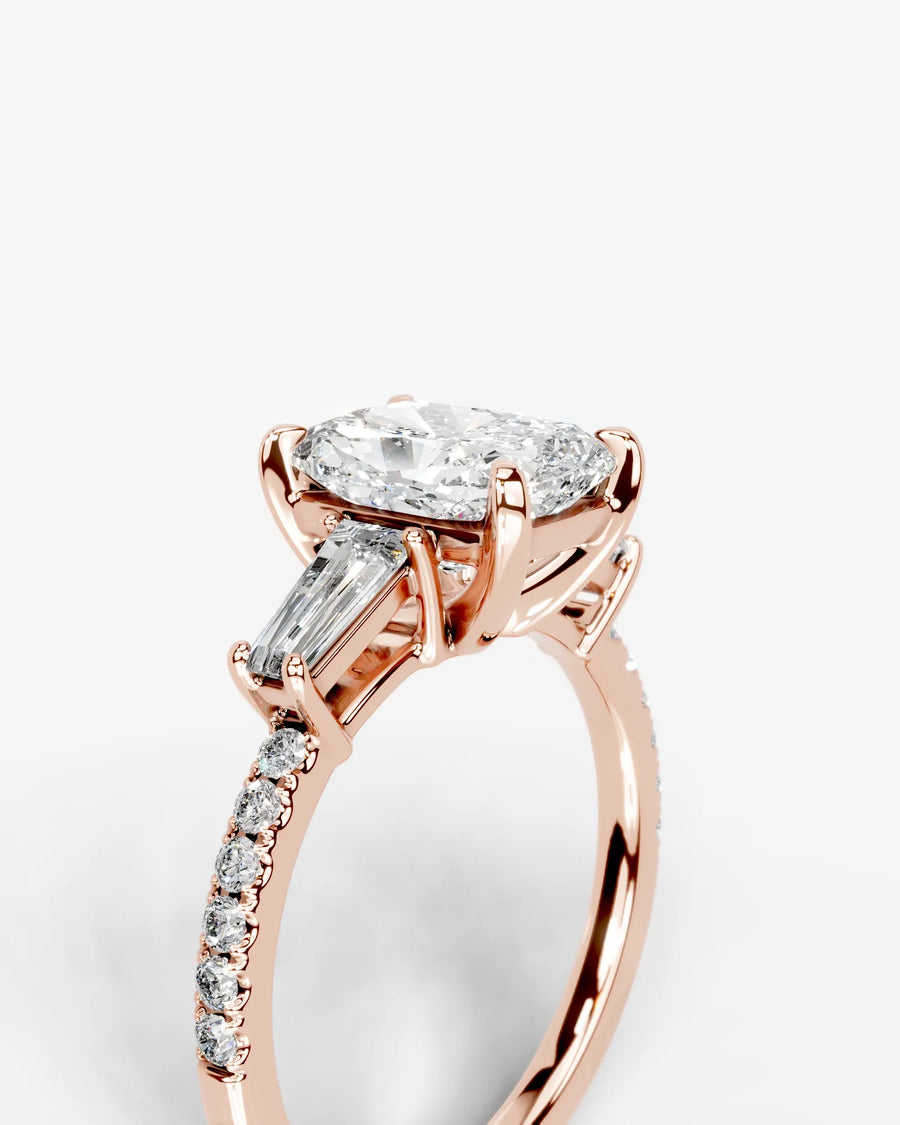 Mun (Elongated Cushion) 14k Rose Gold 003