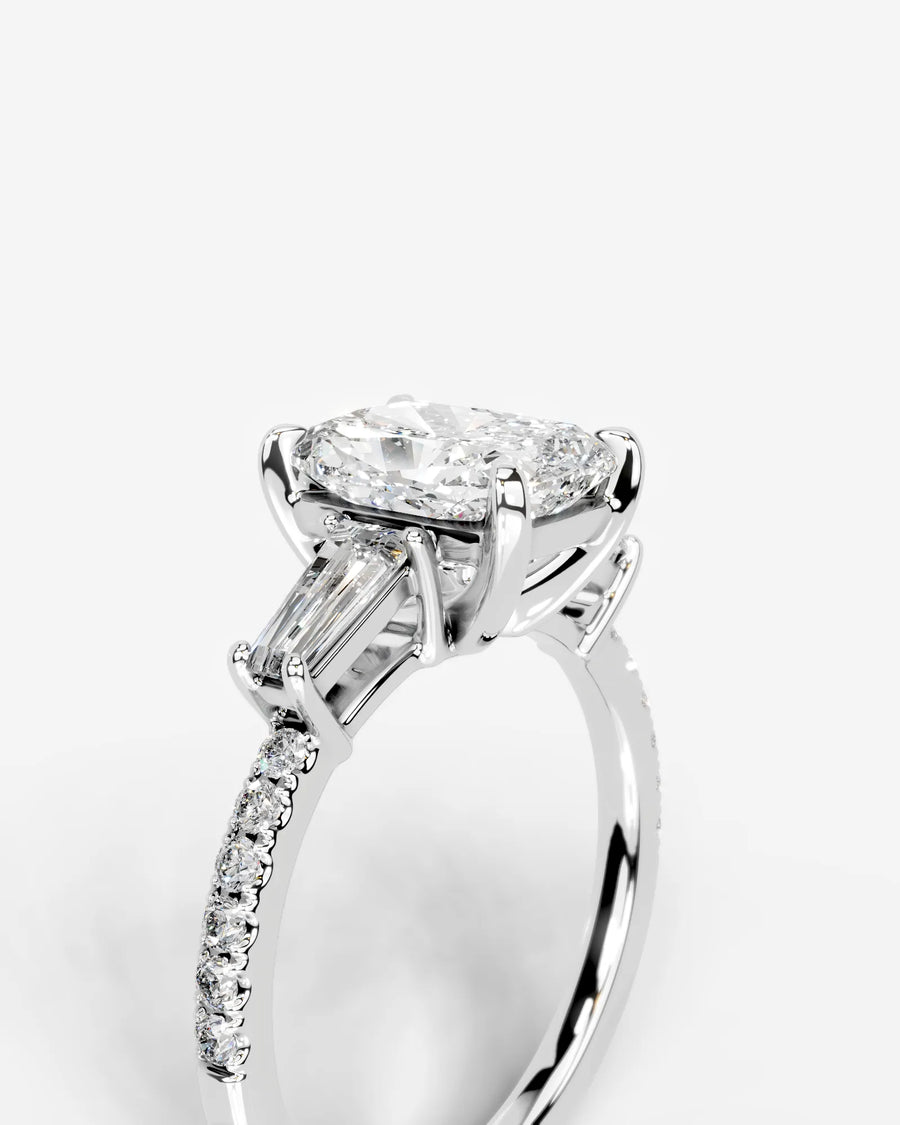 Mun (Elongated Cushion) Platinum 003