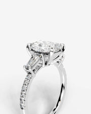 Mun (Elongated Cushion) 14k White Gold 003