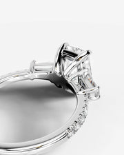 Mun (Elongated Cushion) 14k White Gold 004