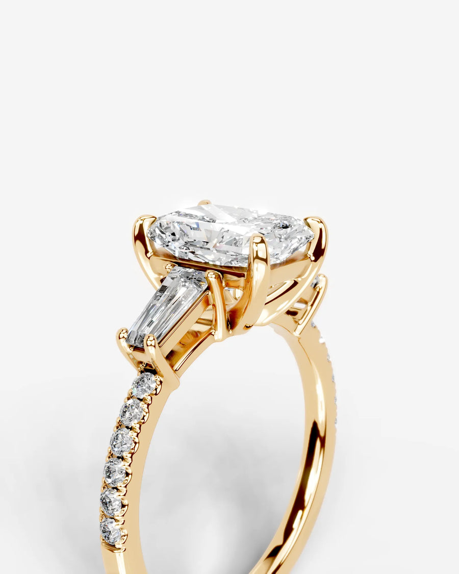 Mun (Elongated Radiant) 18k Yellow Gold 003