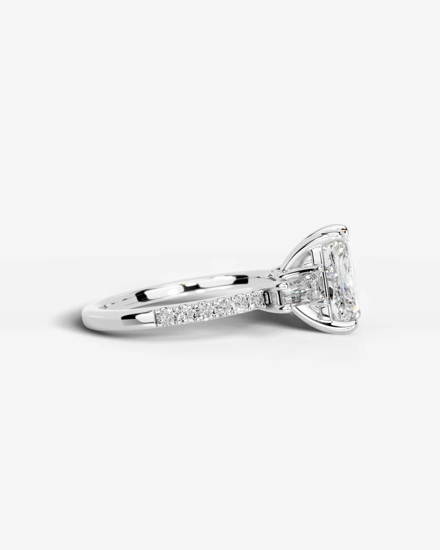 Mun (Elongated Radiant) 14k White Gold 005