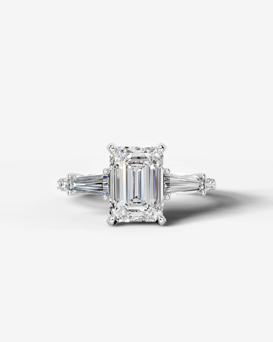 Mun (Emerald) 14k White Gold 001