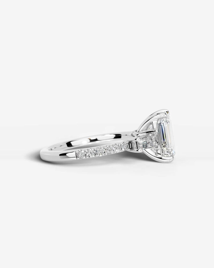 Mun (Emerald) 14k White Gold 005