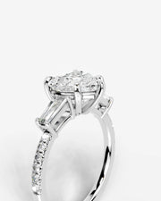 Mun (Heart) 14k White Gold 003