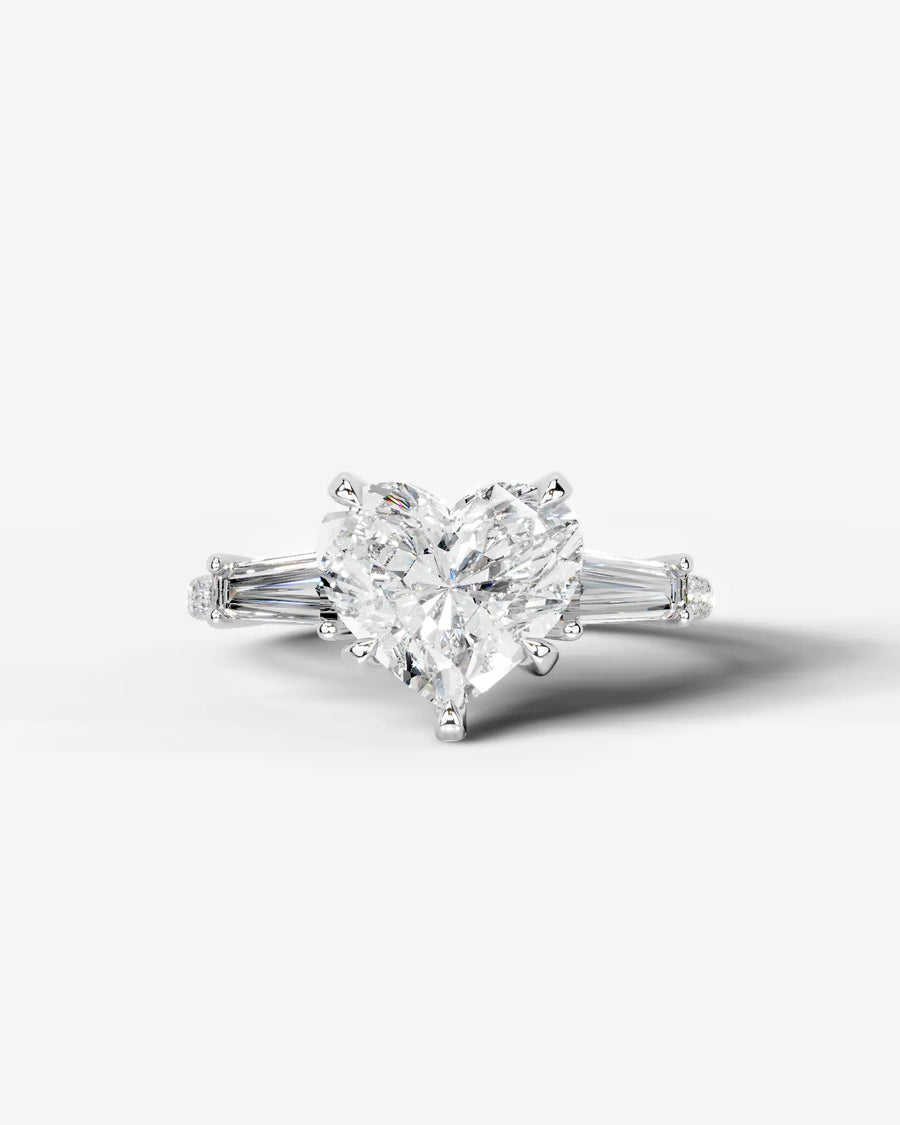 Mun (Heart) 18k White Gold 001