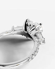 Mun (Heart) 18k White Gold 004