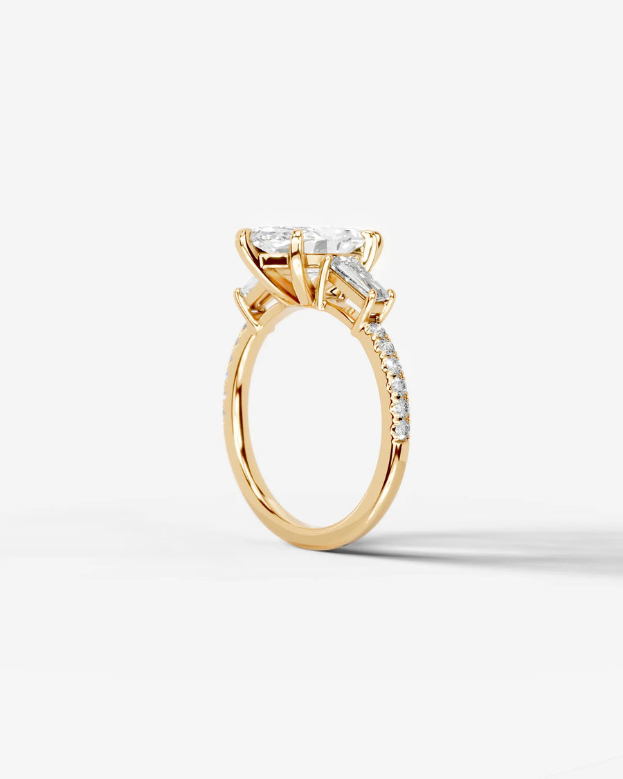 Mun (Marquise) 14k Yellow Gold 002
