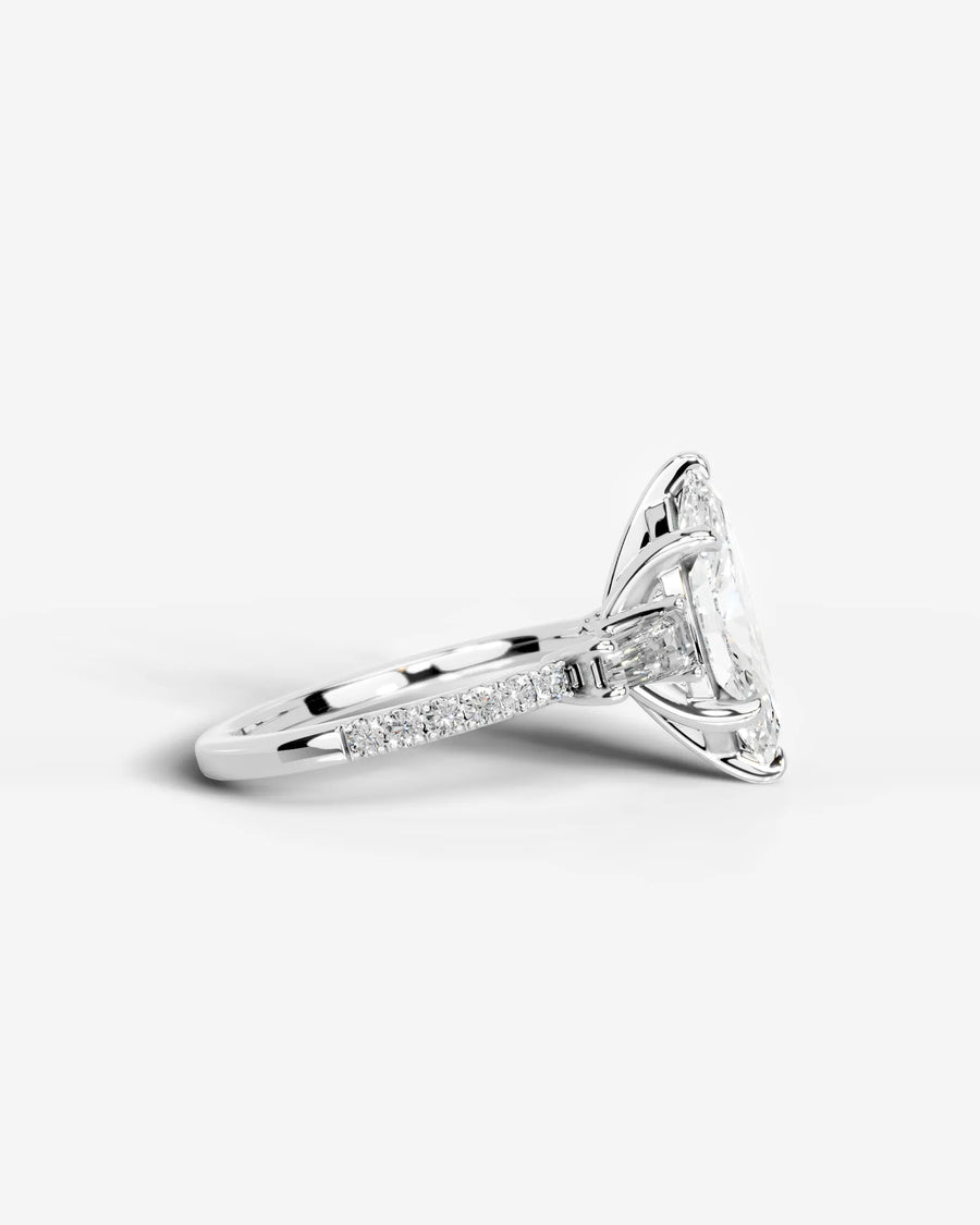 Mun (Marquise) 14k White Gold 005