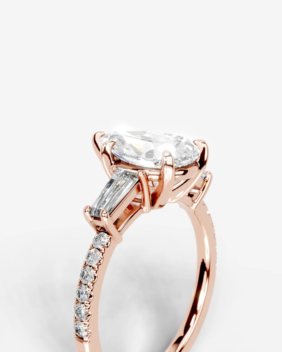 Mun (Pear) 14k Rose Gold 003