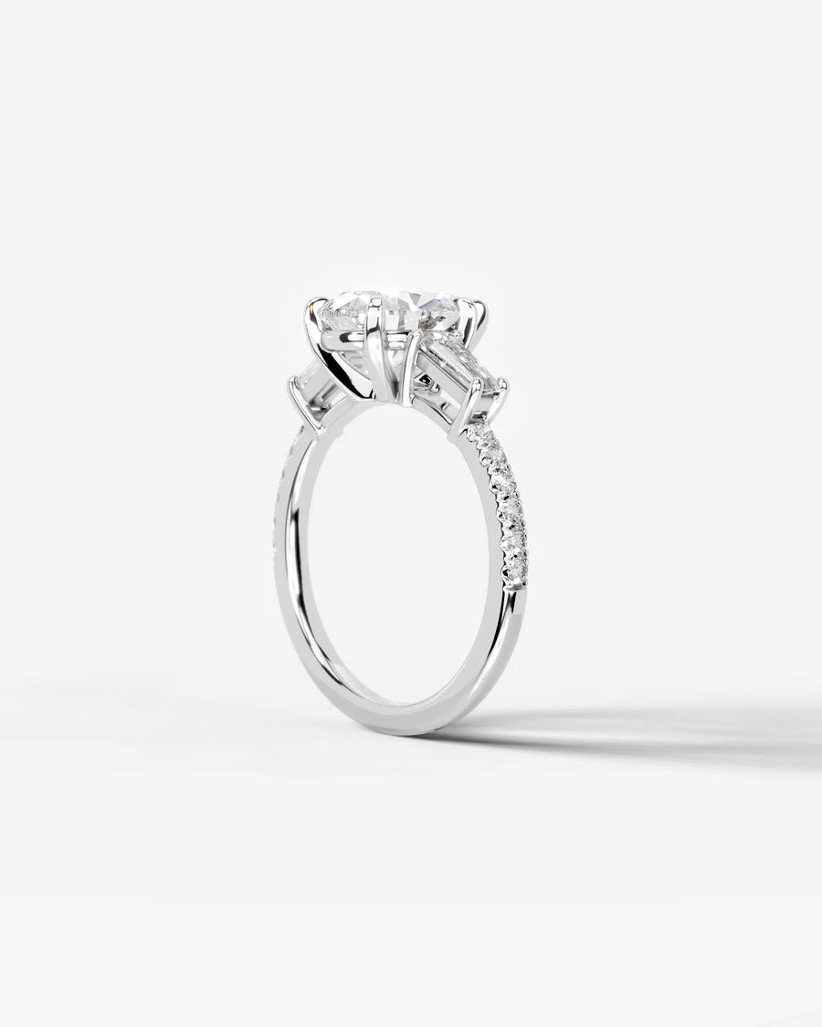 Mun (Pear) 14k White Gold 002