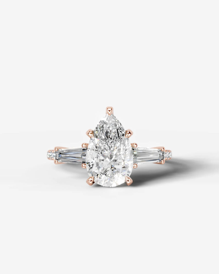 Mun (Pear) 14k Rose Gold 001
