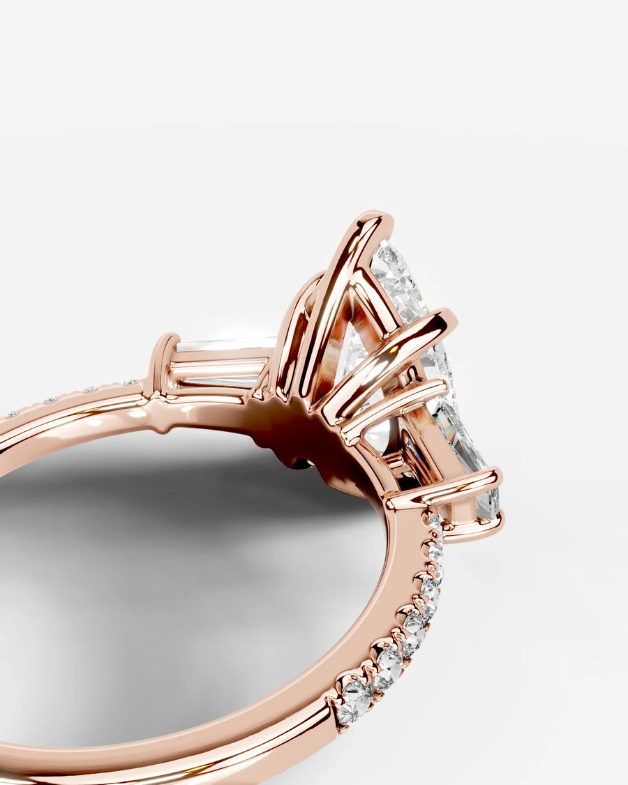Mun (Pear) 14k Rose Gold 004