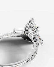 Mun (Pear) 18k White Gold 004