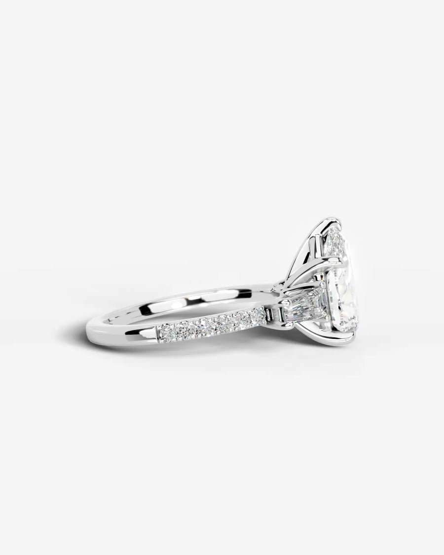 Mun (Pear) 14k White Gold 005