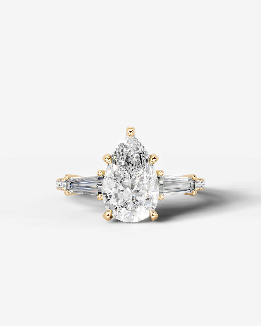 Mun (Pear) 18k Yellow Gold 001
