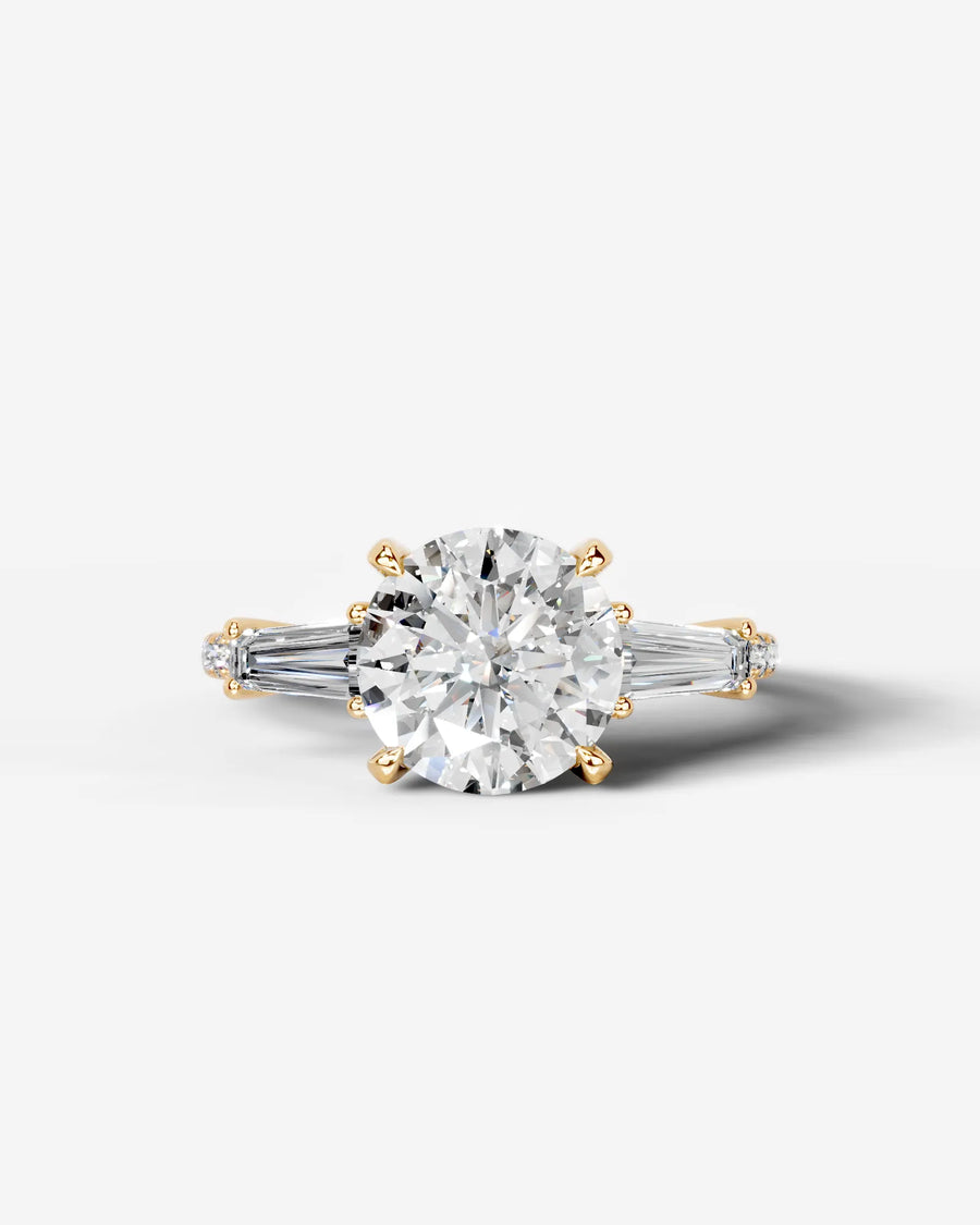 Mun (Round) 14k Yellow Gold 001