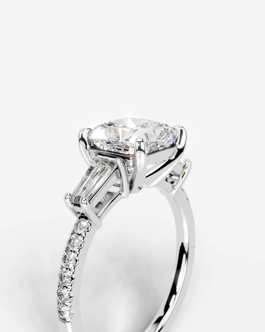 Mun (Cushion) 18k White Gold 003