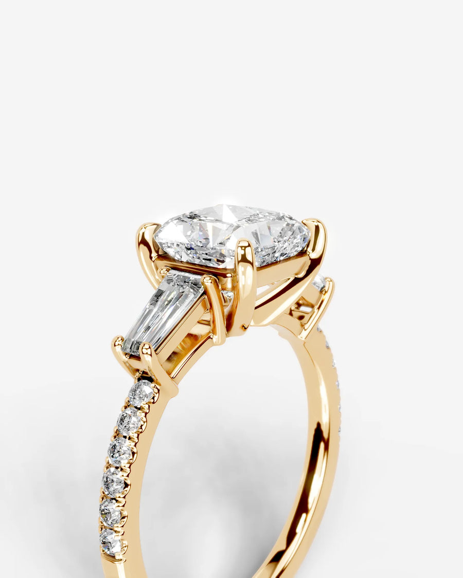 Mun (Cushion) 18k Yellow Gold 003